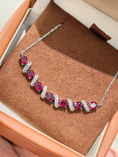 Luxe Heirloom Pendant Necklace - Pigeon Blood Red Hover Image