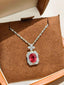 Four-Leaf Clover Pendant Necklace - Lotus Pink