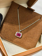 Luxe Heirloom Pendant Necklace - Pigeon Blood Red