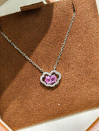 Luxe Heirloom Pendant Necklace - Pink Sapphire