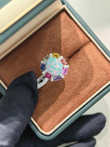 Luxe Heirloom Ring - 欧泊白