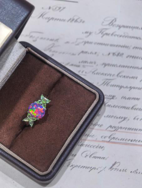 Luxe Heirloom Ring - 欧泊粉
