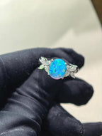 Luxe Heirloom Ring - 欧泊蓝 #4