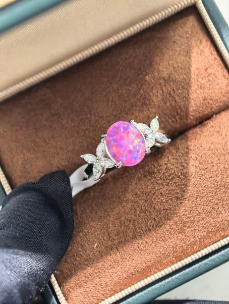 Luxe Heirloom Ring - 欧泊粉 #6
