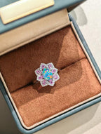 Garland Halo Ring - 欧泊白 #5