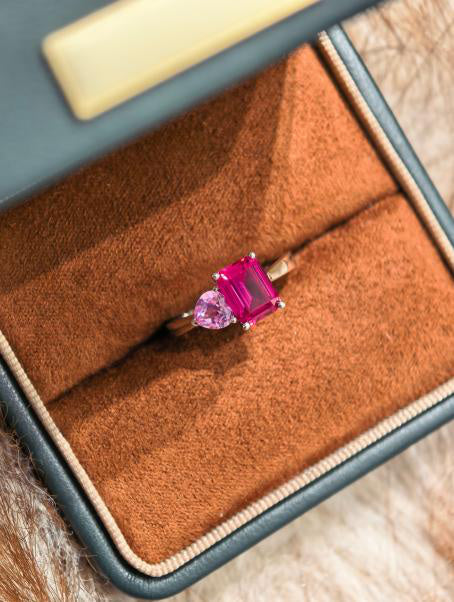 Sweetheart Ring - Pigeon Blood Red