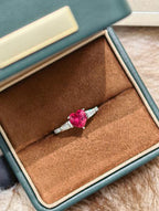 Sweetheart Ring - Pigeon Blood Red