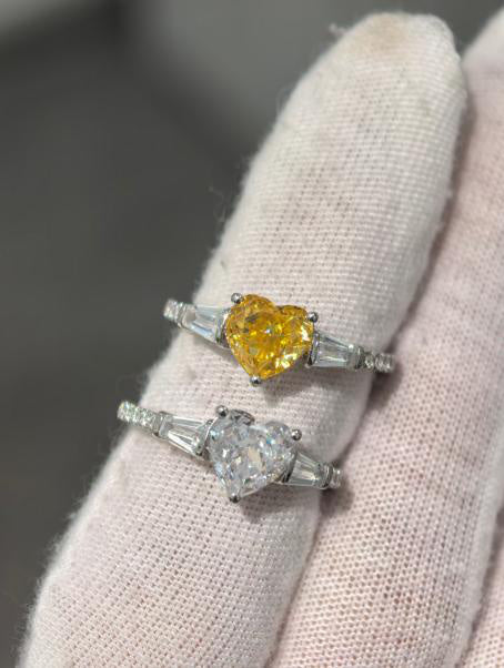 Sweetheart Ring - Ice Flower Yellow