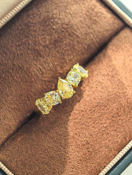 Eternity Band Ring - Ice Flower Yellow