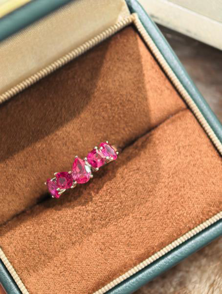 Eternity Band Ring - Pigeon Blood Red