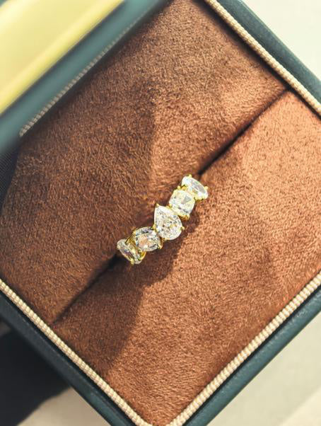 Eternity Band Ring - Ice Flower White #5