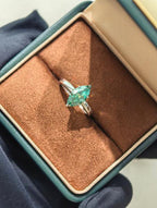 Luxe Heirloom Ring - Green Moissanite