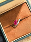 Droplet Teardrop Ring - Pigeon Blood Red