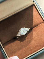 Past Present Future Ring - White Moissanite