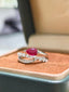 Droplet Teardrop Ring - Pigeon Blood Red