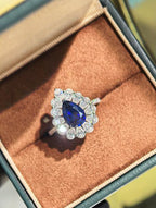Droplet Teardrop Ring - Royal Blue