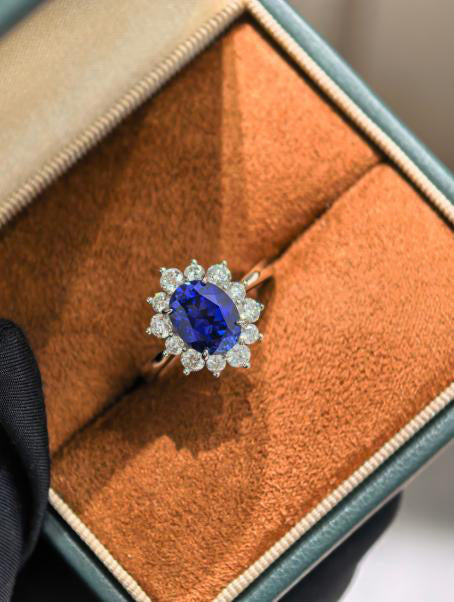 Princess Diana Ring - Royal Blue