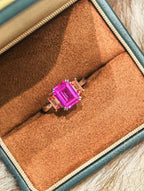 Past Present Future Ring - Hot Pink