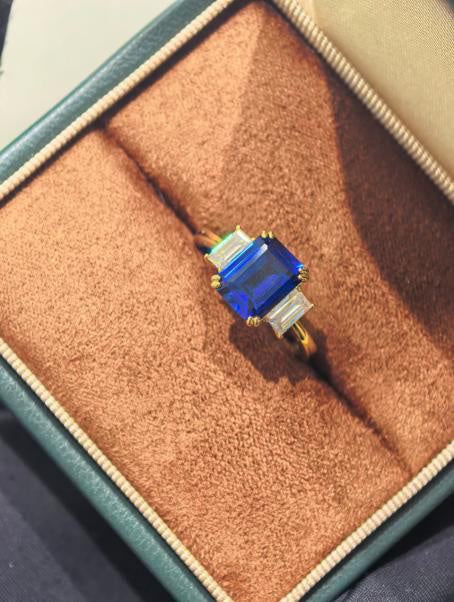 Past Present Future Ring - Royal Blue #8