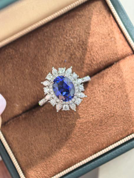 Princess Diana Ring - Royal Blue