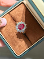 Princess Diana Ring - Pigeon Blood Red