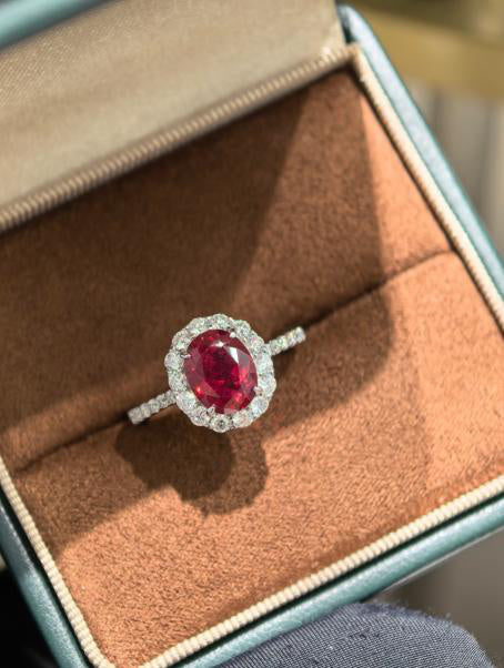 Princess Diana Ring - Pigeon Blood Red