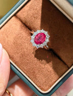 Princess Diana Ring - Pigeon Blood Red