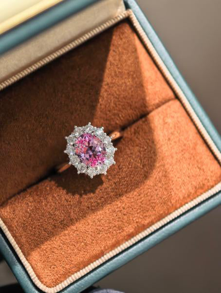 Princess Diana Ring - Padparadscha Pink