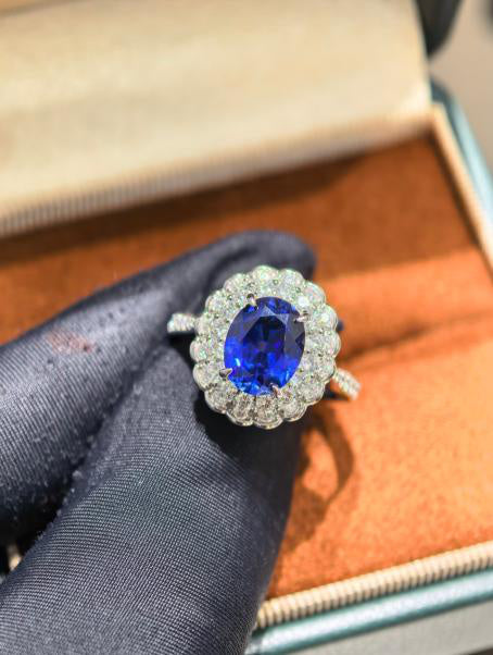 Princess Diana Ring - Royal Blue